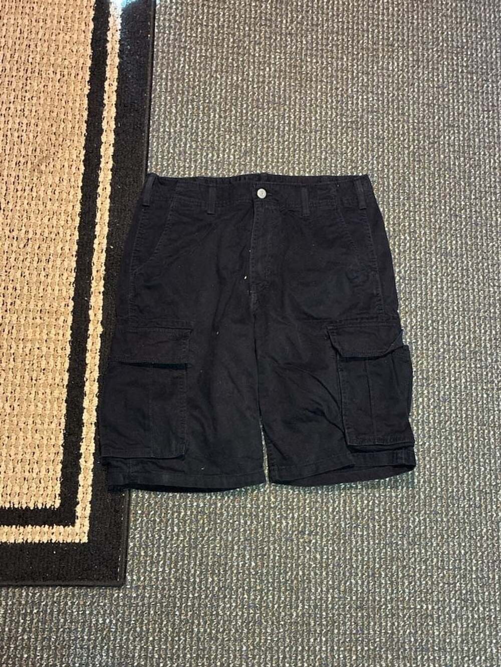 Levi's White Tab Cargo Shorts Size 32 Black Cottonh